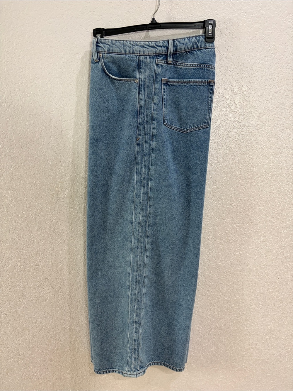 Good American,size 6/28,Women’s Paneled Wide Leg Blue Denim Jeans - Picture 9 of 17